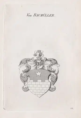 Von Baumüller. - Wappen Adel coat of arms Heraldik heraldry