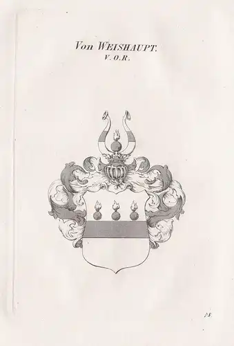 Von Weishaupt. V.O.R. - Wappen Adel coat of arms Heraldik heraldry