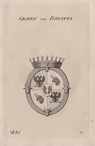 Grafen von Rabatta. - Wappen Adel coat of arms Heraldik heraldry
