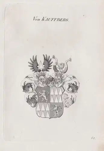 Von Kauffberg. - Wappen Adel coat of arms Heraldik heraldry
