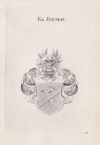 Von Dieskau. - Wappen Adel coat of arms Heraldik heraldry