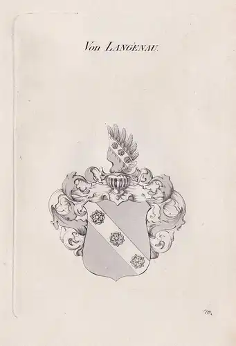 Von Langenau. - Wappen Adel coat of arms Heraldik heraldry