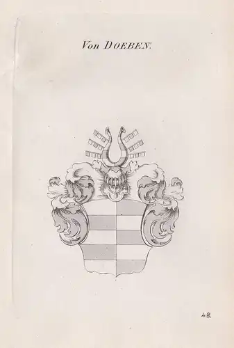 Von Doeben. - Döben Wappen Adel coat of arms Heraldik heraldry