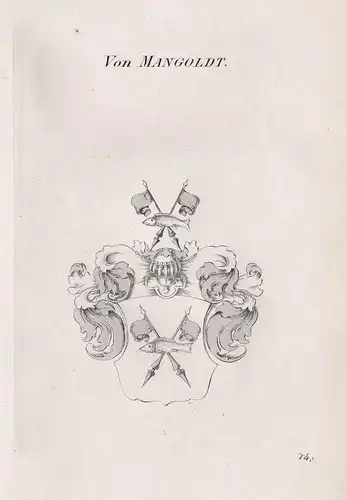 Von Mangoldt. - Wappen Adel coat of arms Heraldik heraldry