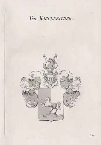 Von Marckreither. - Markreither Wappen Adel coat of arms Heraldik heraldry
