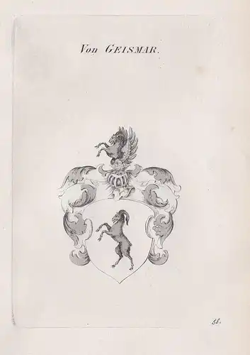 Von Geismar. - Wappen Adel coat of arms Heraldik heraldry