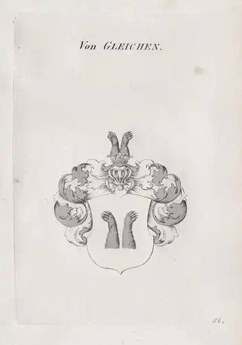 Von Gleichen. - Wappen Adel coat of arms Heraldik heraldry
