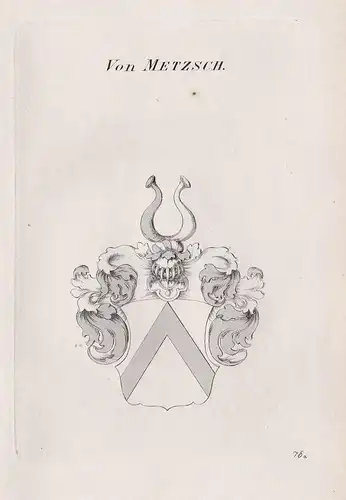 Von Metzsch. - Wappen Adel coat of arms Heraldik heraldry