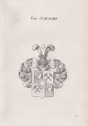 Von Schacht. - Wappen Adel coat of arms Heraldik heraldry