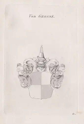 Von Grosse. - Große Wappen Adel coat of arms Heraldik heraldry