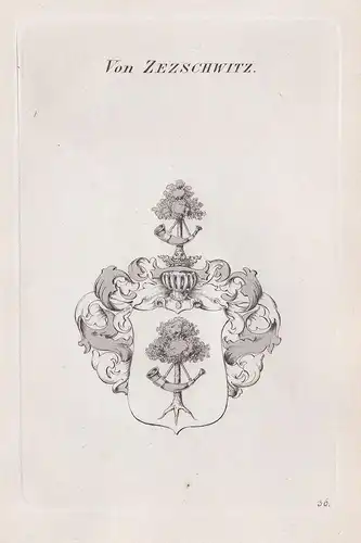 Von Zezschwitz. - Wappen Adel coat of arms Heraldik heraldry