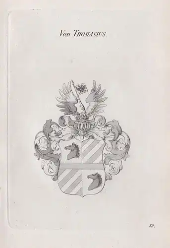 Von Thomasius. - Wappen Adel coat of arms Heraldik heraldry