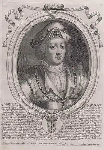 Dagobert II., Roy de France... - Dagobert III. (699-715) König der Franken King of the Franks Portrait