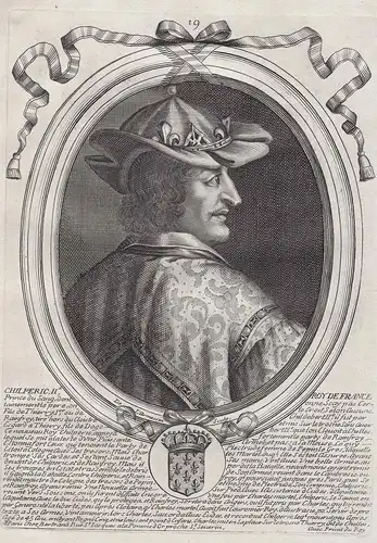 Chilperic IIe, Roy de France... - Chilperich II. Daniel (ca. 670-721) Chilperic König der Franken King of the