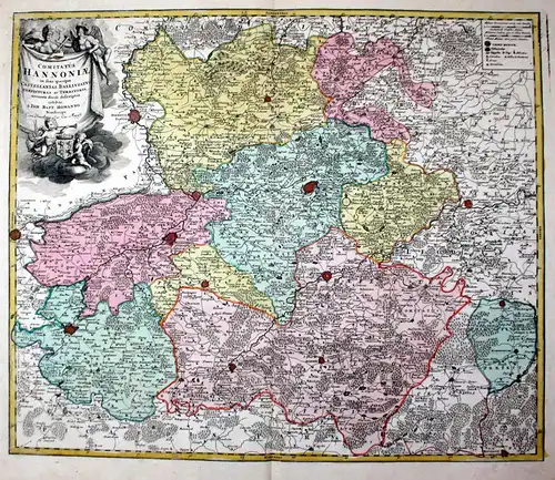 Comitatus Hannoniae - Hainaut Hennegau Belgique Belgien Belgium France carte map Karte
