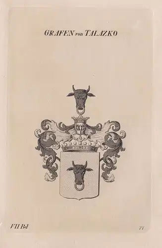 Grafen von Talazko. - Wappen Adel coat of arms Heraldik heraldry