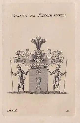 Grafen von Kamarowsky. - Wappen Adel coat of arms Heraldik heraldry