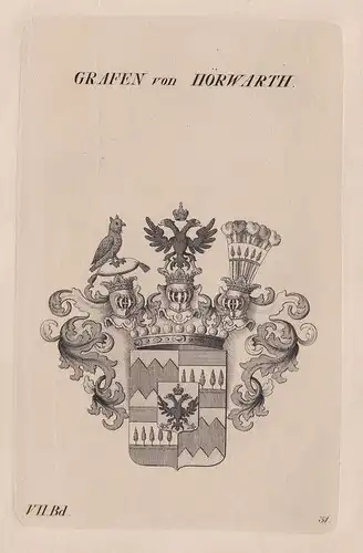 Grafen von Hörwarth. - Wappen Adel coat of arms Heraldik heraldry