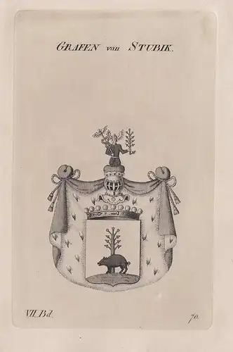 Grafen von Stubik. - Wappen Adel coat of arms Heraldik heraldry