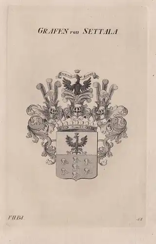 Grafen von Settala. - Wappen Adel coat of arms Heraldik heraldry