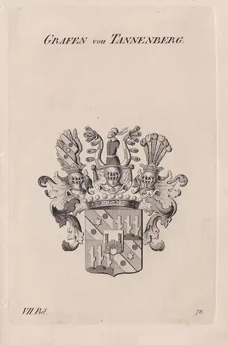 Grafen von Tannenberg. - Dannenberg Wappen Adel coat of arms Heraldik heraldry