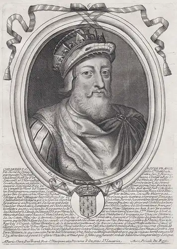 Childebert I Roy de France... - Childebert I (c. 496-558) König der Franken King of the Franks Portrait