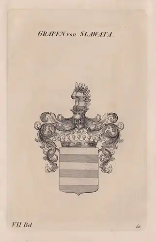 Grafen von Slawata. - Wappen Adel coat of arms Heraldik heraldry