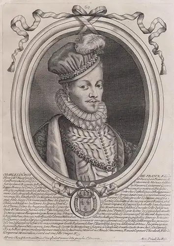 Charles IXe, Roy de France... - Charles IX of France (1550-1574) King Roi König Frankreich Portrait