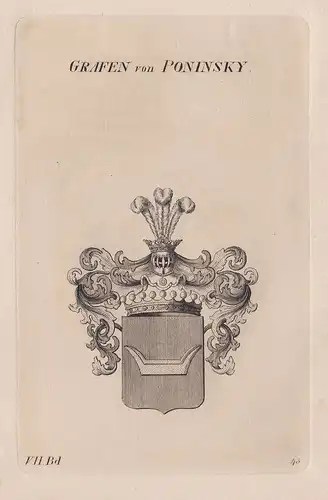 Grafen von Poninsky. - Wappen Adel coat of arms Heraldik heraldry