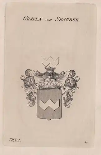 Grafen von Skarbek. - Wappen Adel coat of arms Heraldik heraldry