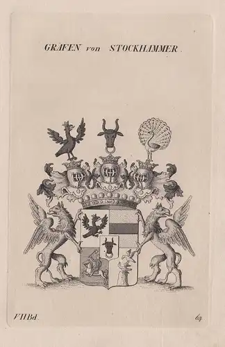 Grafen von Stockhammer. - Wappen Adel coat of arms Heraldik heraldry