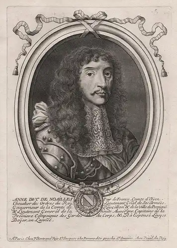 Anne Duc de Noailles... - Anne de Noailles (1620-1678) Montclar Ayen Mouchy Chambres Malemort Portrait