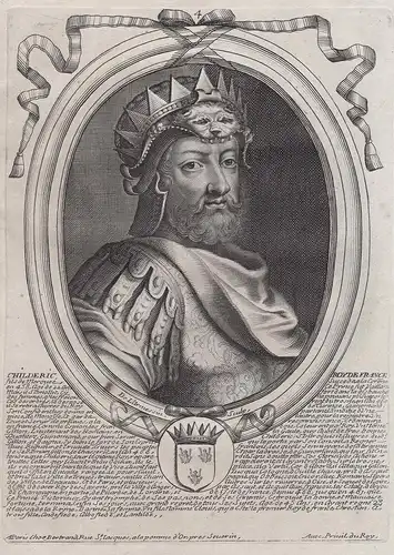 Childeric Roy de France... - Childeric I Childerich (c. 436-481) König der Franken King of the Franks Portrait