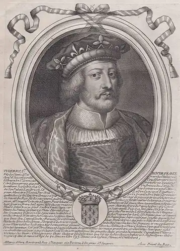 Thierry I.er, Roy de France... - Theuderich III. Thierry (653-690/691) König der Franken King of the Franks Ne