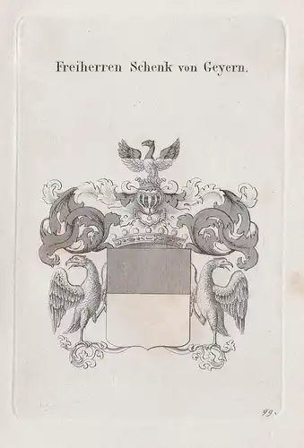 Freiherren Schenk von Geyern. - Schenck von Geyern Wappen Adel coat of arms Heraldik heraldry