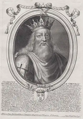 Clodion le Chevelu Roy de France... - Chlodio Chlodion le Chevelu (c. 390 - c. 450) König der Franken King of