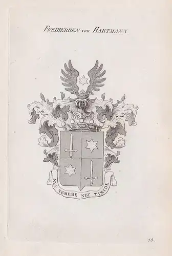 Freiherren von Hartmann. - Wappen Adel coat of arms Heraldik heraldry
