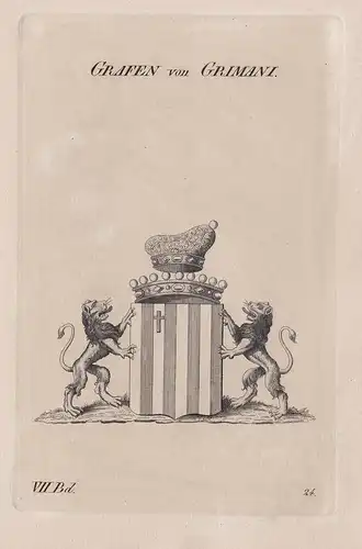 Grafen von Grimani. - Wappen Adel coat of arms Heraldik heraldry