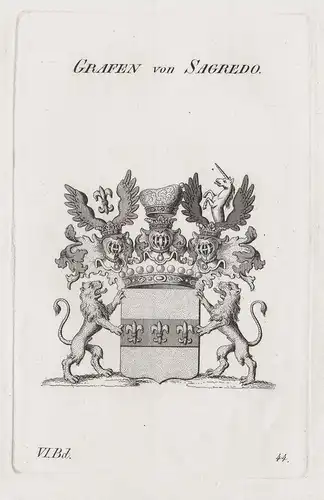 Grafen von Sagredo - Wappen Adel coat of arms Heraldik heraldry