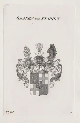 Grafen von Stadion - Wappen Adel coat of arms Heraldik heraldry