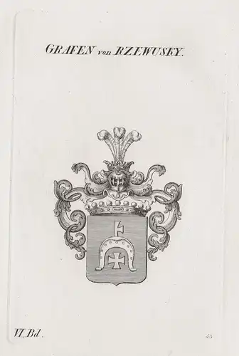 Grafen von Rzewusky - Rzewuski Wappen Adel coat of arms Heraldik heraldry