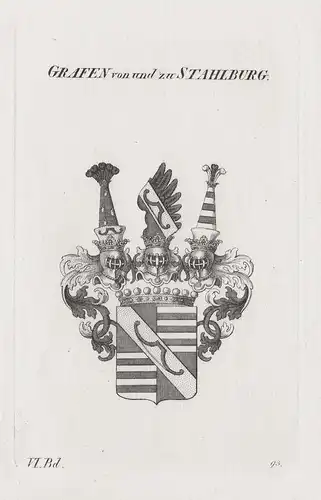 Grafen von und zu Stahlburg - Wappen Adel coat of arms Heraldik heraldry