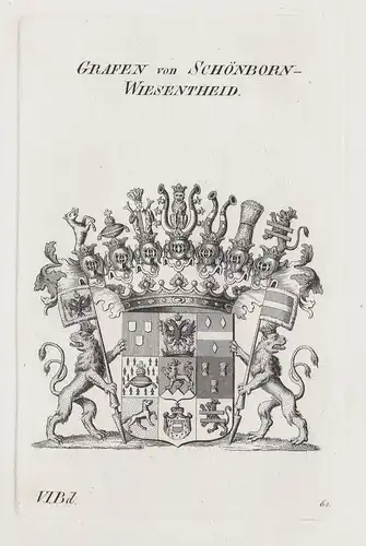 Grafen von Schönborn-Wiesentheid - Wappen Adel coat of arms Heraldik heraldry