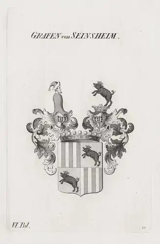 Grafen von Seinsheim - Seinsheim Saunsheim Wappen Adel coat of arms Heraldik heraldry