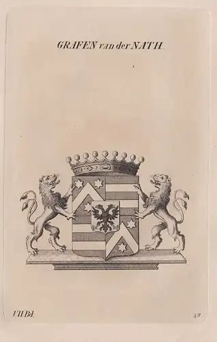 Grafen van der Nath. - von Dernath Wappen Adel coat of arms Heraldik heraldry