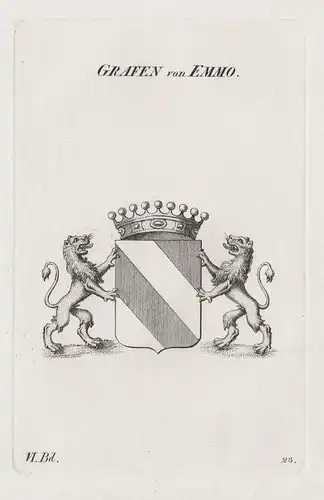 Grafen von Emmo - Wappen Adel coat of arms Heraldik heraldry