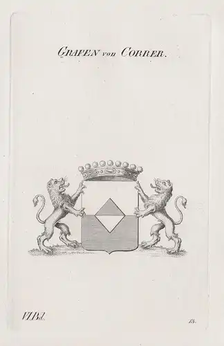 Grafen von Correr - Wappen Adel coat of arms Heraldik heraldry