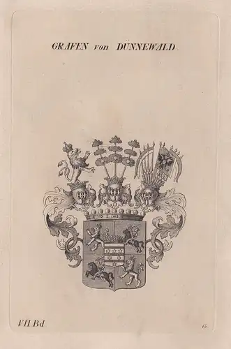 Grafen von Dünnewald. - Wappen Adel coat of arms Heraldik heraldry