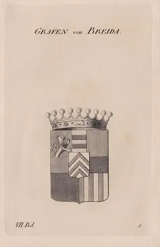 Grafen von Breida. - Wappen Adel coat of arms Heraldik heraldry