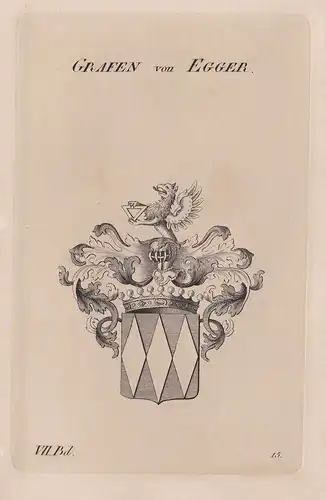 Grafen von Egger. - Wappen Adel coat of arms Heraldik heraldry